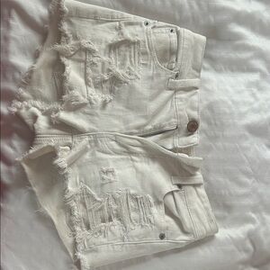 American Eagle Outfitters White Jean Shorts